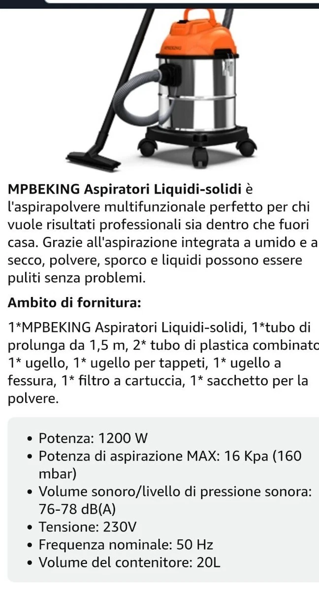 Aspirapolvere bidone, cilindro di multi superficie
