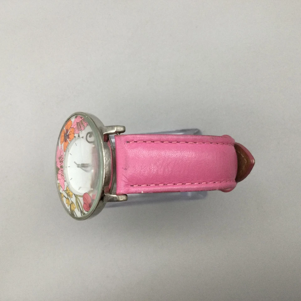 Женские часы Vera Bradley 35 мм серебристый розовый кожаный ремешок новый аккумулятор - Изображение 4 из 4