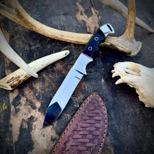 Fixed Blade Knife Leather Sheath Full Tang Blade outdoor Camping Skinner EDC