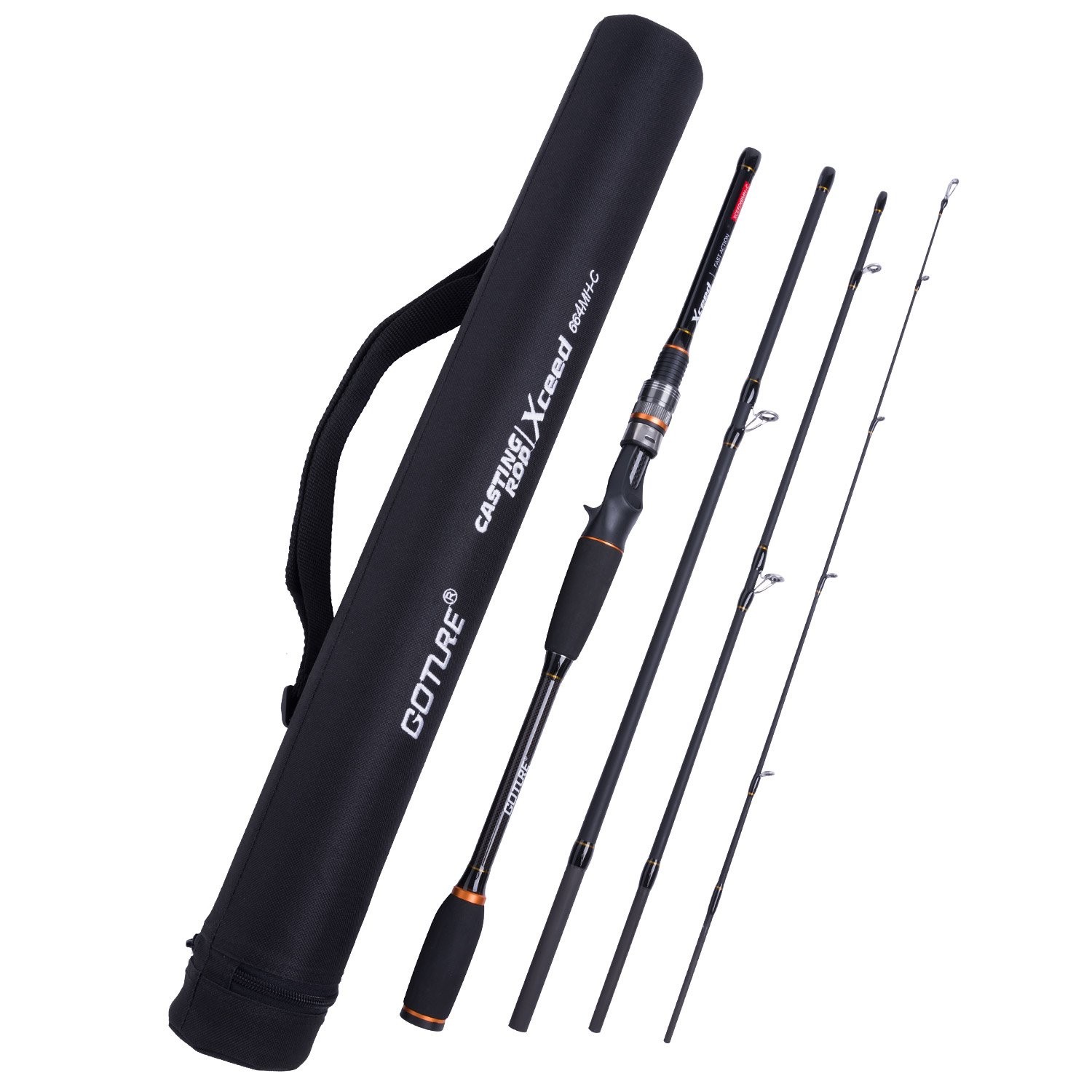 Goture Travel Fishing Rods,2 Piece/4 Piece Fishing Pole with