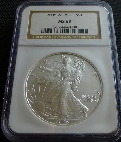 2006 W Silver American Eagle Dollar NGC MS 69