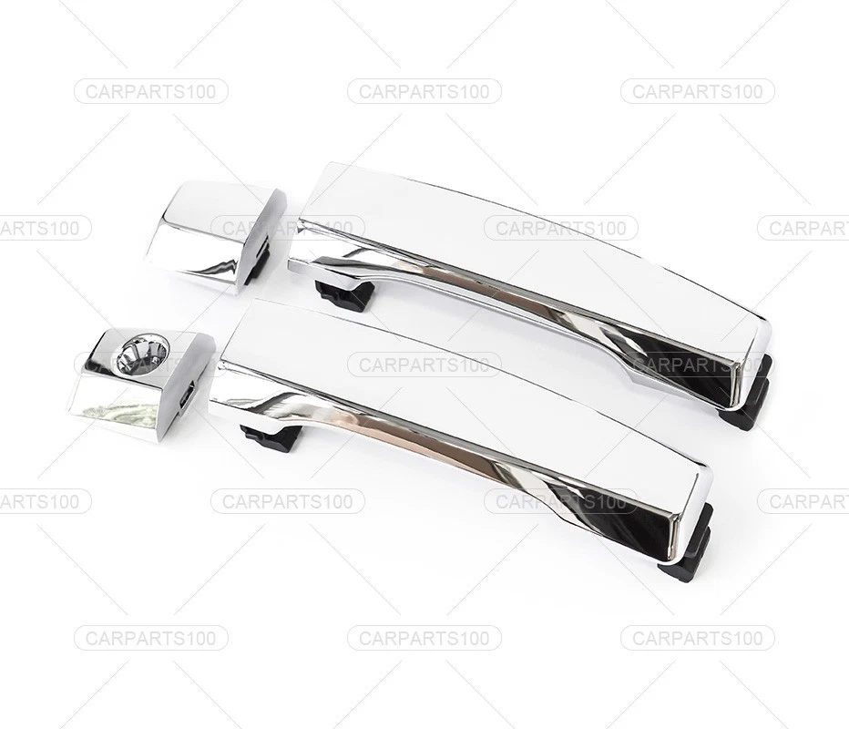 Manijas de puerta exterior cromadas delanteras izquierda+derecha para 04-18 Nissan Titan 05-15 Armada Foto 3 de 4