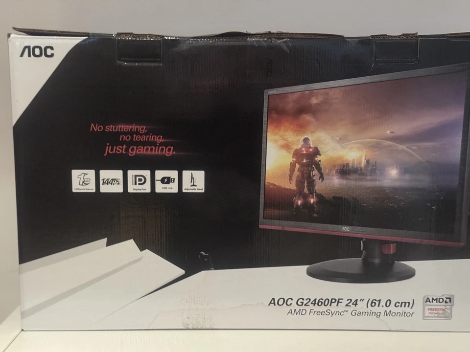 AOC G2460PF 24 Zoll 1080p TN LCD Monitor - Schwarz - Bild 3 von 4