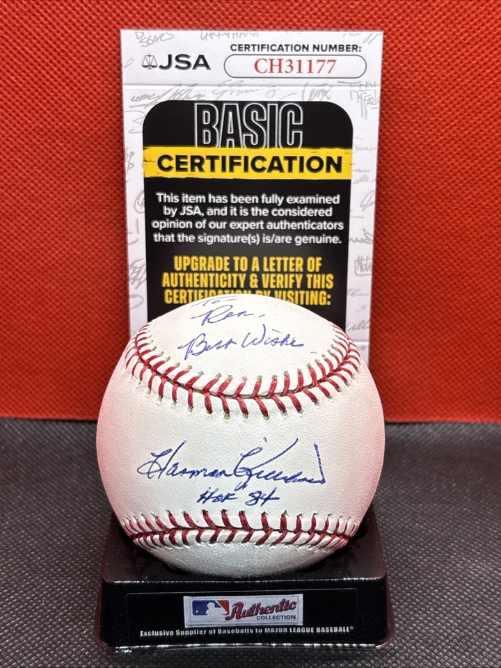 Harmon Killebrew Autographed Baseball JSA cert “HOF 84 Best Wishes” Inscribed - Image 3 of 4
