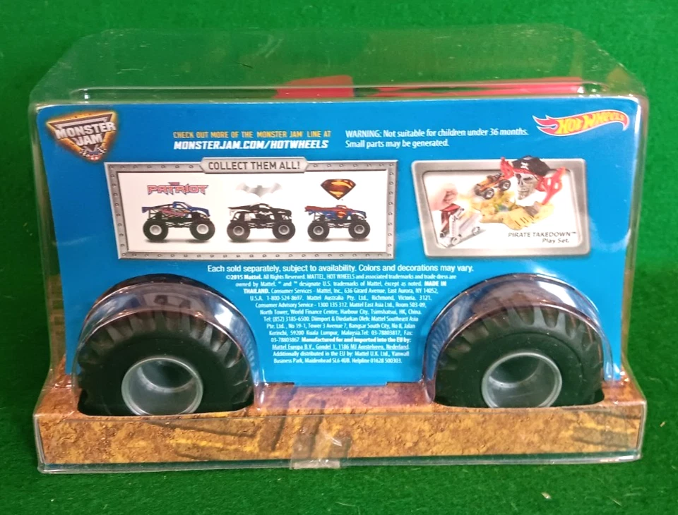 2016 Hot Wheels 1/24th Superman Monster Jam Truck, New in Package!!!! - Image 4 of 4