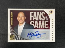 2018 Donruss #FG-MB Matthew Berry Washington Redskins Fans of the Game AUTO