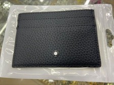 New Exquisite Black Card Pack Real Leather MB Card Case Mini Bank Card Holder US