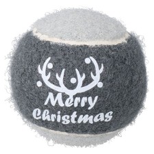 1 St&uuml;ck Hund Festliches Weihnachtsgeschenk Grau Frohe Weihnachten Tennisball ...
