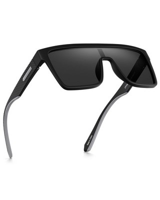 GLINDAR Polarized Flat Top One Size, #1 Black Frame / Grey Lens