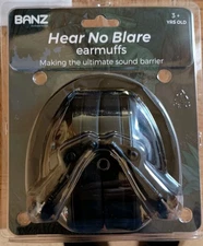 Baby Banz EP108 Plastic Hearing Protection Earmuffs for Infants - Black - NEW