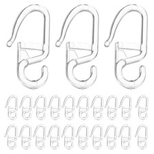 50 Pcs Plastic Bed Curtain Sliding Hooks Special Hook Accessories for Bedroom