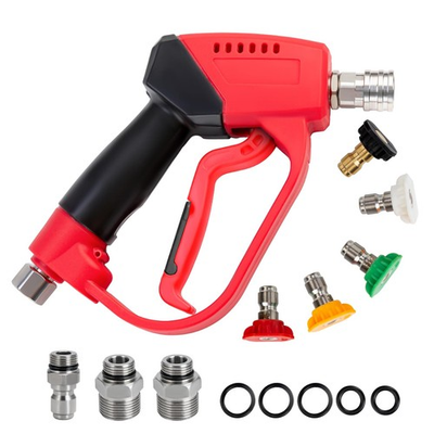#ad Short Pressure Washer Gun 5000PSI 5 Nozzle Tips 3 8 Quick Connect 12 GPM $38.02