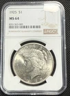 1925 Peace Dollar NGC MS64 $1 Silver Dollar Nice Luster Better Grade