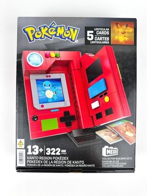 Mattel Mega Pokemon Kanto Region Pokédex Collector Build 5 Lenticular Cards Set