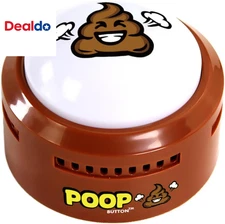 Poop Button - Lights up and Plays 20 Funny Fart Sounds - Fun Prank & Gag Gift