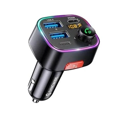 Syncwire Bluetooth 5.4 FM Transmitter Car Adapter (PD 36W & 12W) Black 48W