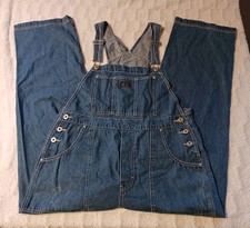 Vintage Jordache Blue Denim Bib Overalls Women's Size 36x33 See Measurements 