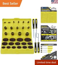382 PCS SAE FKM Viton O Ring Assortment Kit 30 Sizes Fluorocarbon Oring for A...