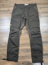 Fjallraven Pants Abisko Lite Trekking Trousers Men's 32x32 Brown G-1000 Cargo