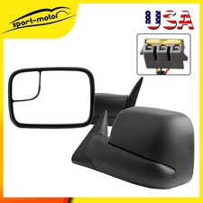 Pair Tow Mirrors For 1994-2001 Dodge Ram 1500 94-02 Ram 2500 3500 Manual Flip Up