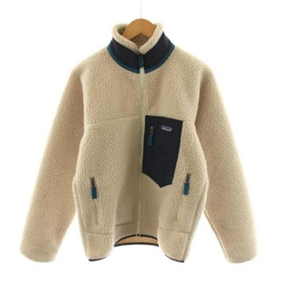 Patagonia Classic Retro-X Fleece Jacket Boa Logo S Beige 23056 Fa20 an13 Used 5a