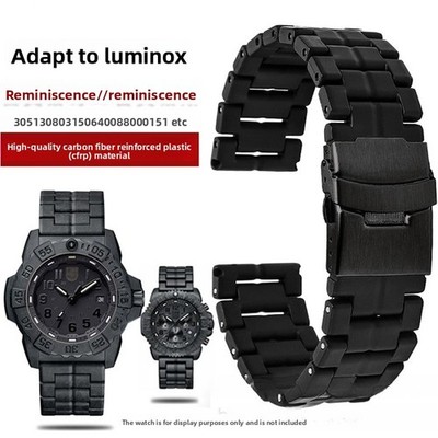 For Lumiox 0151 0351 3050 3080 Ultra Light Plastic Steel Watch Band Strap 23mm