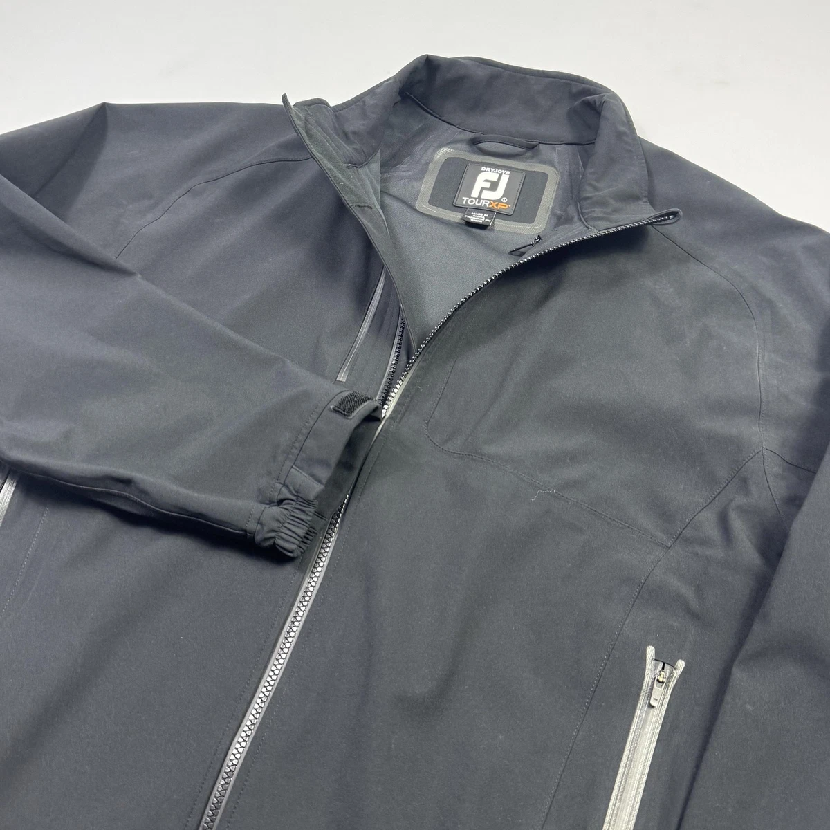 Veste FootJoy DryJoys Tour Collection – Noire – Taille L – Coupe-vent Golf