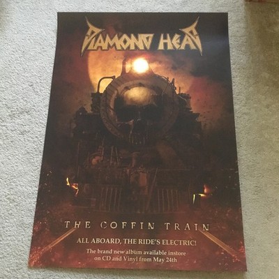 DIAMOND HEAD  THE COFFIN TRAIN ORIGINAL  PROMOTIONAL POSTER NEW SMALL TEAR