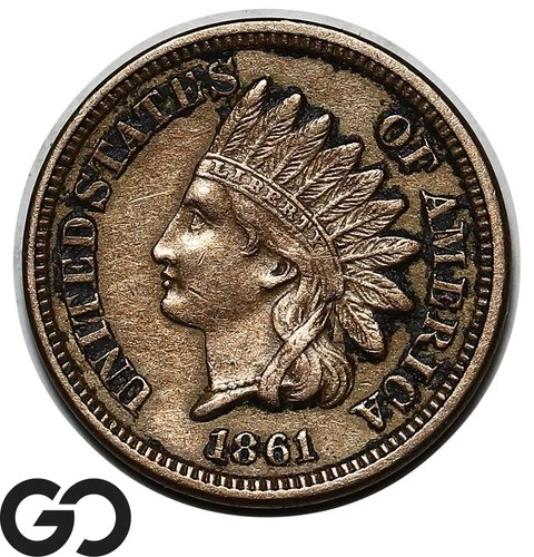 1861 Indian Head Cent Penny, BU++
