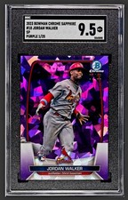 2023 Chrome Sapphire Jordan Walker RC Purple 1st printed /25  SGC 9.5 Pop 2 SP🔥