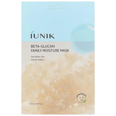 iUNIK Beta-Glucan-Familien-25 ml feuchtigkeitsspendende Gesichtsmaske