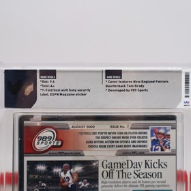 PS2 Game NFL GAMEDAY 2003 FOOTBALL TOM BRADY COVER CGC GRADED 9.6 A+ NEW Sealed!