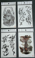 4 Sheets Premium Quality Middle Half Arm Temporary Tattoos For Men  Women 38