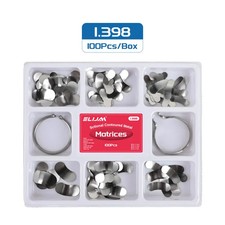 Dental Sectional Contoured Metal Matrices Refill Matrix Band Kit No.1.398 &1.330