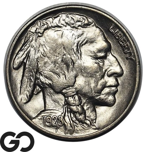 1928 Buffalo Nickel Gem BU++