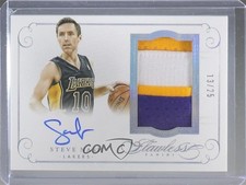 2014-15 Panini Flawless Patch Auto 13/25 Steve Nash #PA-SN Patch Auto HOF 3d3