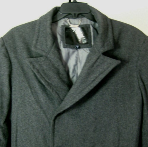 EUC Men's GUESS Double Breasted Pea Coat Size XL Gray Wool Blend Button Fasten - Picture 5 of 12