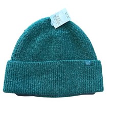 American Eagle Green Knit Beanie Hat One Size Recycled Acrylic  Polyester