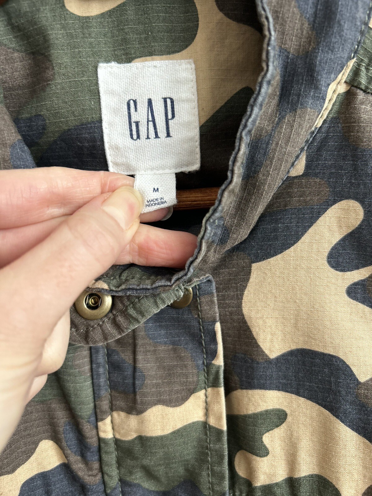 Gap Utility Jacket Camo Cotton Ripstop Military P… - image 2