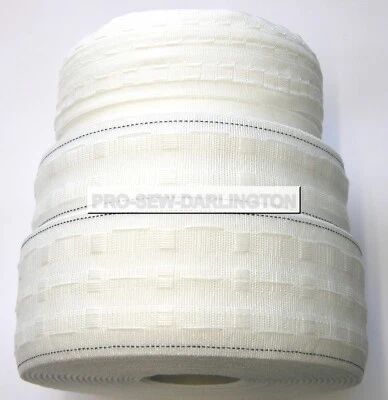1 INCH 2 INCH 3 INCH 6 INCH CURTAIN HEADING TAPE PENCIL PLEAT (CHOICE OF LENGTH) - Image 1 of 4