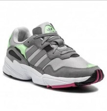 Adidas Yung-96 Big Kids Shoes Grey Two-Grey Three-Shock Pink DB2802 Size 4.5 NEW