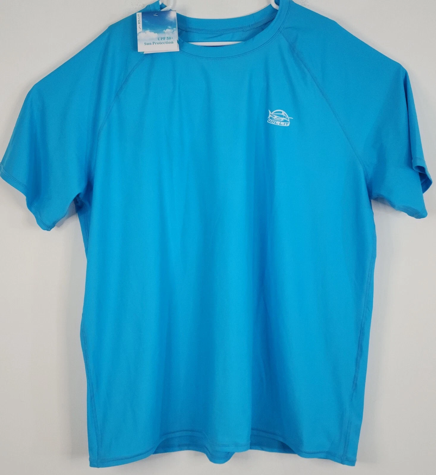 Will It NWT Mens Short Sleeve Quick Dry UPF+50 Size 2XL Sky Blue