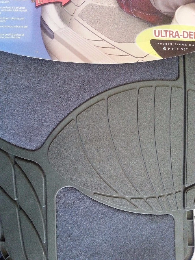 Juego de alfombrillas de goma delanteras traseras diseño Trim-to-Fit GRIS goma reina Foto 4 de 4