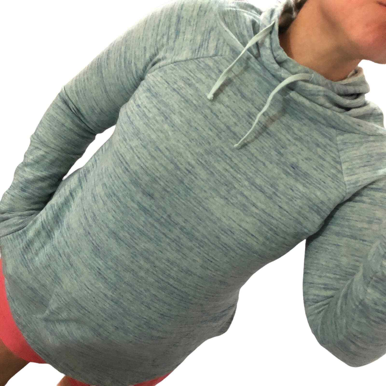 Mossimo Soft Blue Heathered Cowl Neck 