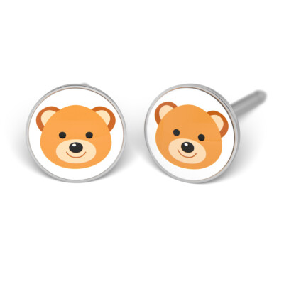 STUDEX Earrings Teddy Bear Ø4mm Sterile Hypoallergenic Surgical Steel