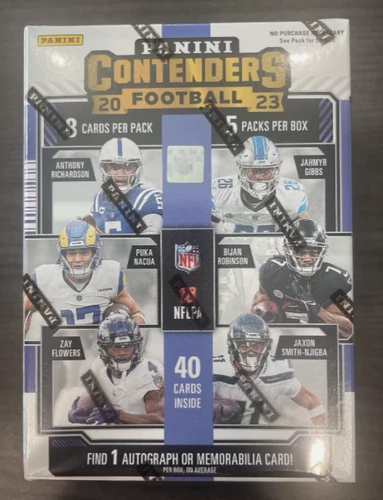 2023 Panini Contenders NFL Football Factory Sealed Hobby Blaster Box 1 Auto/Mem