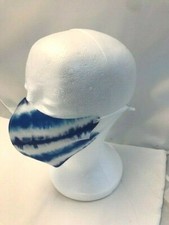 Blue and white horizontal lines adjustable Tie-dye cover bandana scarves