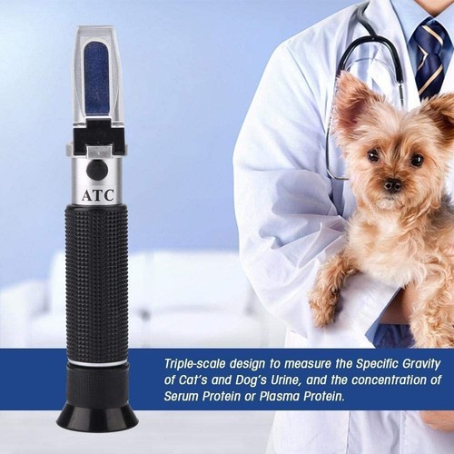 Handheld Pet Refractometer Clinical Pet Dog Protein Serum Plasma Urine Tester - Picture 4 of 13
