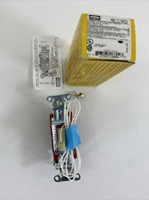 Hubbell-PRO 20 Amp 120/277V Toggle Switch w/ Lanyard (Ivory) HBL1221IHCS