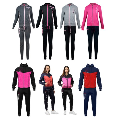 Survêtement (Tuta) Femme Givova Zeus - Molletonné à Capuche Et Poche Zip - 65% Polyester, 35% Coton